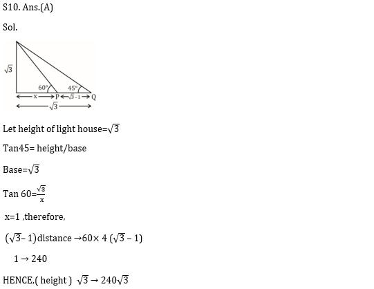 SSC CGL Mains Trigonometry Questions : 15th July_240.1
