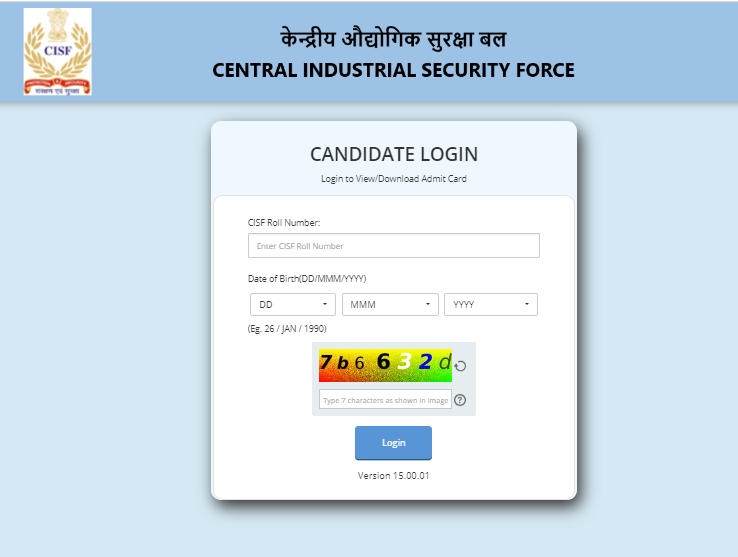 CISF Admit card 2023