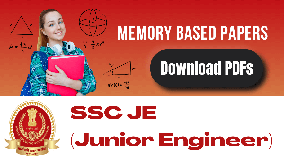 SSC JE Memory Based Papers Download PDFs