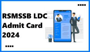 RSMSSB LDC Admit Card 2024