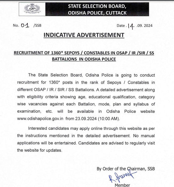 Odisha Police Constable Recruitment 2024 for 1360 Posts_3.1