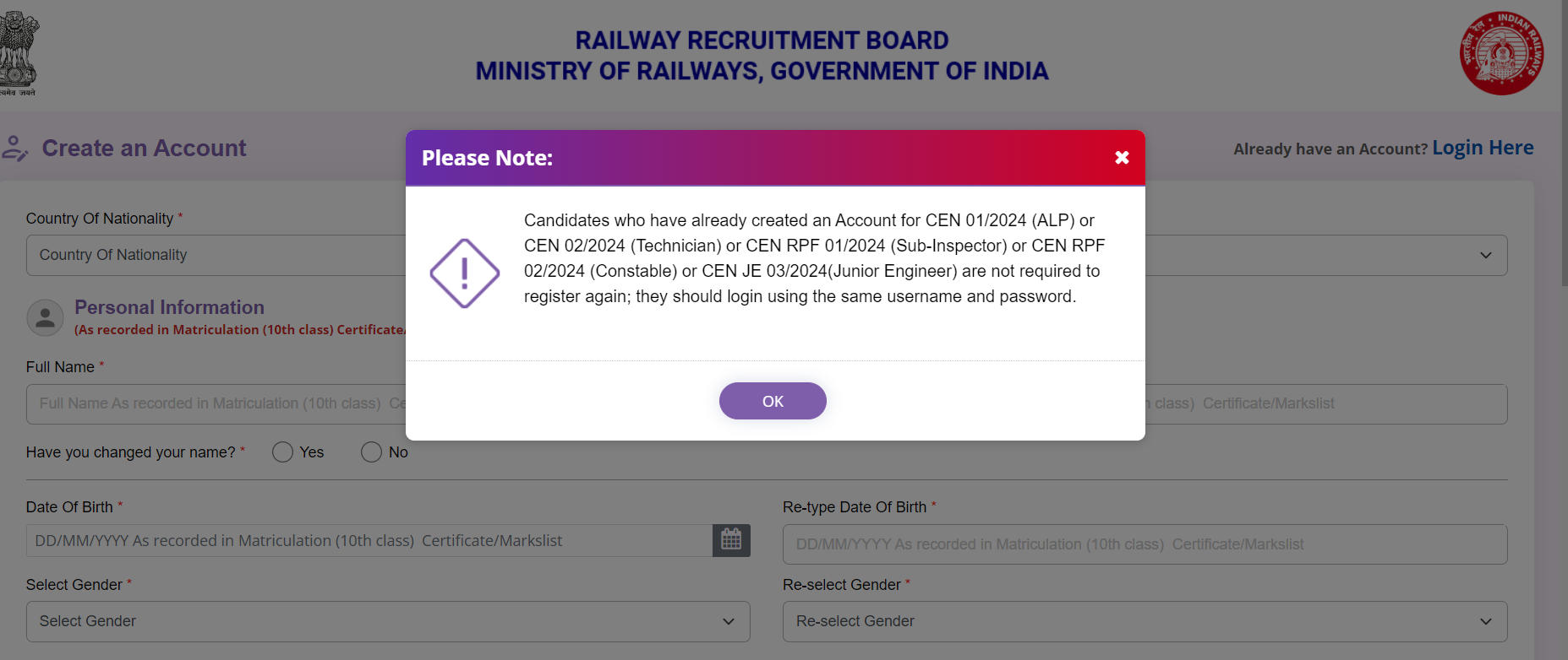 RRB NTPC Undergraduate 2024, Apply Online Starts_5.1