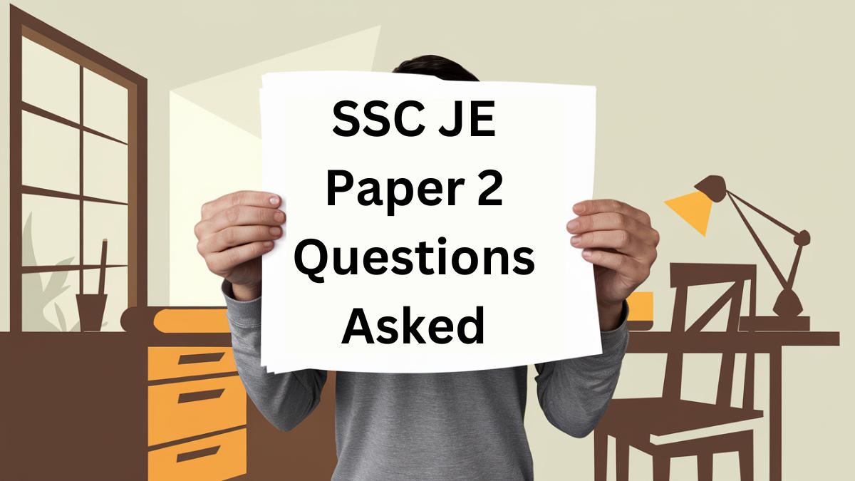 SSC JE Paper 2 Questions Asked