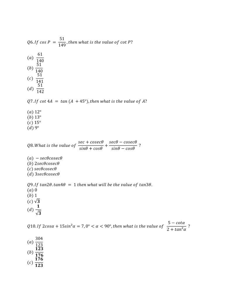 Trigonometry Questions for RRB NTPC 2024 Exam_4.1