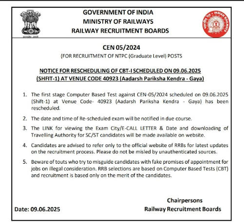 RRB NTPC Exam Cancelled: Check Latest Notice_5.1