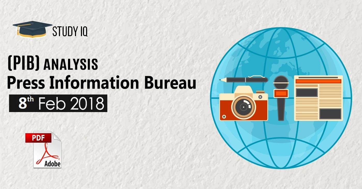 PIB Analysis 8th feb 2018