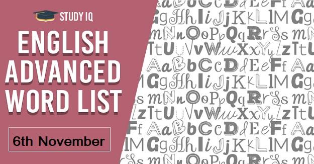 6th nov word list