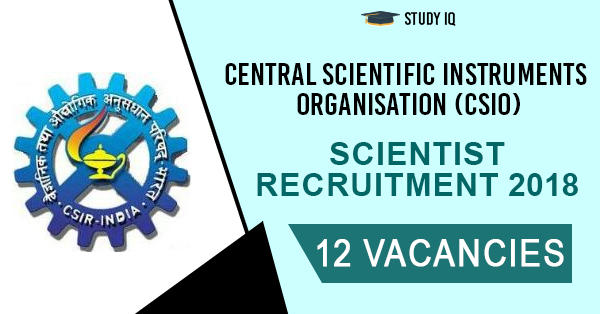 CSIO Recruitment 2018