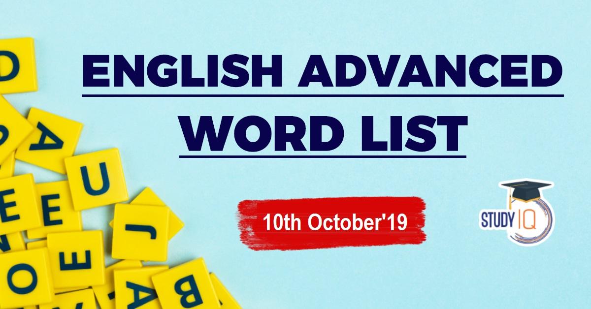 english advance word list 10