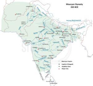 Map of Mauryan Dynasty