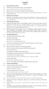 UPSC Economics Syllabus Paper I