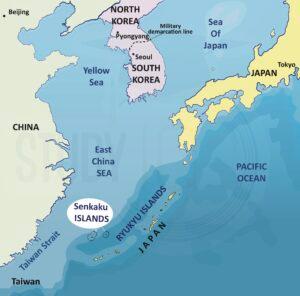 East China Sea, Map, Countries, Dispute, Senkaku Islands