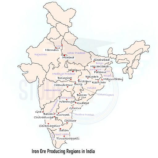 Iron Ore in India , Types, Uses, Distribution, World Map