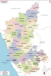 Districts in Karnataka Map