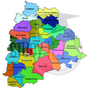 Telangana-New-Map-33-Districts