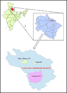 Nanda Devi Biosphere Reserve Map