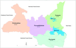 Parambikulam Tiger Reserve map