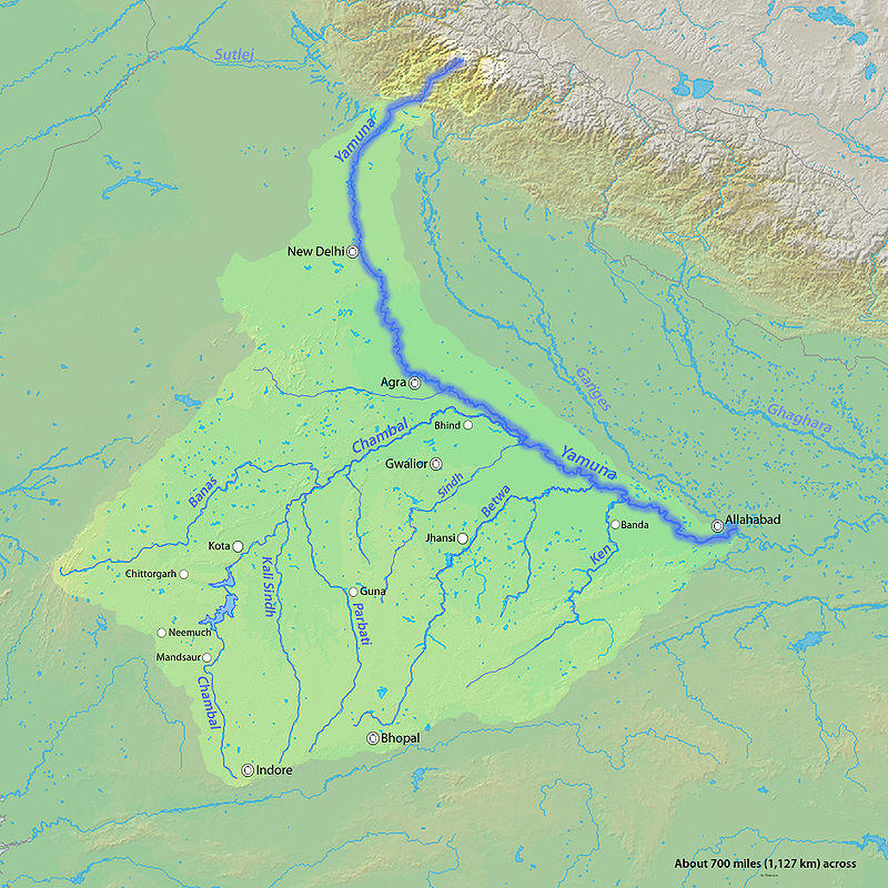 Yamuna River, Origin, Catchment Area, Tributaries, Pollution_5.1