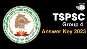 TSPSC Group 4 Final Answer Key 2024, Download OMR Sheet