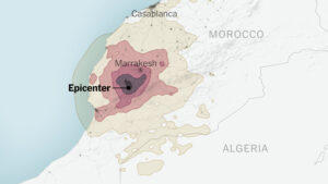 Morocco Earthquake Map