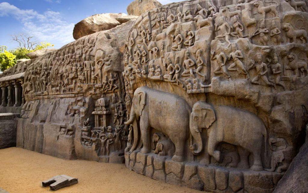 Arjuna's Penance in Mahabalipuram-Heritage sites Of Tamil Nadu