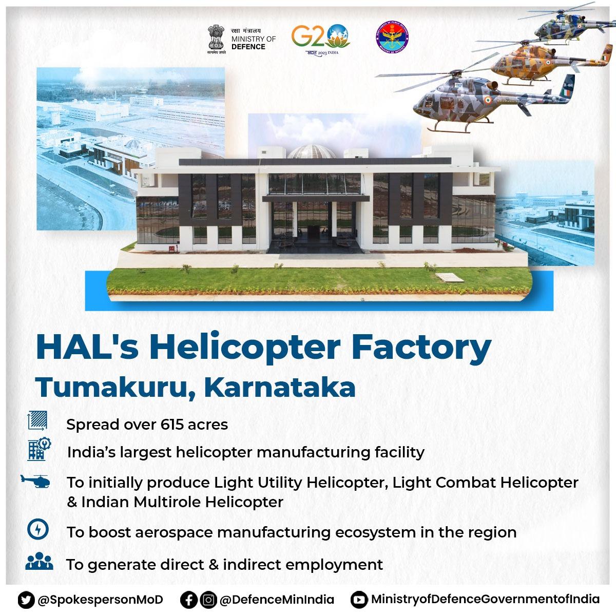 India's largest Helicopter factory of HAL inaugurated at Tumakuru in Karnataka | The India Review TIR